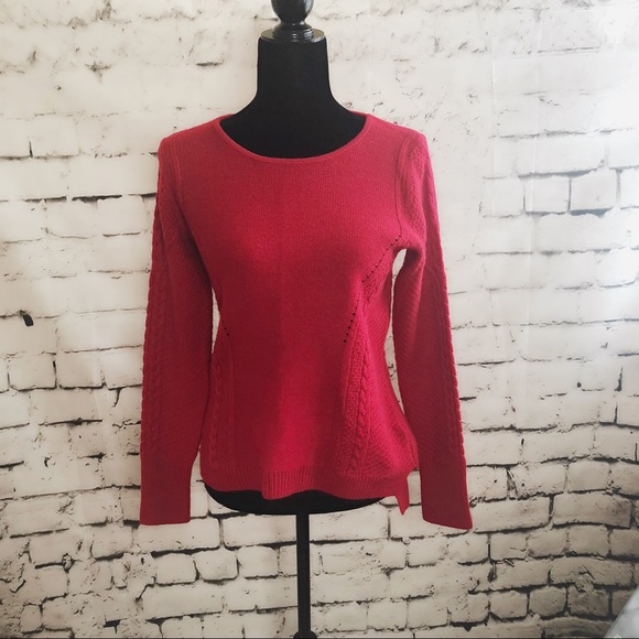 Cynthia Rowley Knit Wool Blend Red 